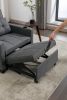 Futon Chair Bed Convertible Chair 3-in-1 Pull Out Sleeper Chair Beds with USB Ports,Wear-resistant and Anti-scratch