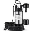 VEVOR 1.5 HP Submersible Cast Iron and Steel Sump Pump, 6000 GPH Submersible Water Pump with Integrated Vertical Float Switch