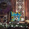 Schnauzer in Sunflowers Throw Pillow Machine Washable, Indoor Outdoor Decorative Pillow for Couch, Bed or Patio, 14Hx14W