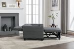 Futon Chair Bed Convertible Chair 3-in-1 Pull Out Sleeper Chair Beds with USB Ports,Wear-resistant and Anti-scratch