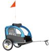 VEVOR Bike Trailer for Toddlers, Kids, Double Seat, 110 lbs Load, Tow Behind Foldable Child Bicycle Trailer with Universal Bicycle Coupler