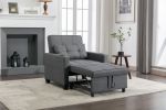Futon Chair Bed Convertible Chair 3-in-1 Pull Out Sleeper Chair Beds with USB Ports,Wear-resistant and Anti-scratch