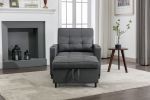 Futon Chair Bed Convertible Chair 3-in-1 Pull Out Sleeper Chair Beds with USB Ports,Wear-resistant and Anti-scratch