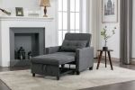 Futon Chair Bed Convertible Chair 3-in-1 Pull Out Sleeper Chair Beds with USB Ports,Wear-resistant and Anti-scratch