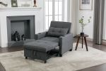 Futon Chair Bed Convertible Chair 3-in-1 Pull Out Sleeper Chair Beds with USB Ports,Wear-resistant and Anti-scratch