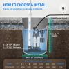 VEVOR 1.5 HP Submersible Cast Iron and Steel Sump Pump, 6000 GPH Submersible Water Pump with Integrated Vertical Float Switch