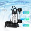VEVOR 1.5 HP Submersible Cast Iron and Steel Sump Pump, 6000 GPH Submersible Water Pump with Integrated Vertical Float Switch