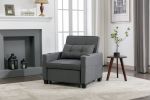 Futon Chair Bed Convertible Chair 3-in-1 Pull Out Sleeper Chair Beds with USB Ports,Wear-resistant and Anti-scratch