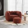 Soft Bean Bag Chair with High Resilient Foam(Chips)for living room and bedroom,Comfortable Square Lazy Sofa with Footstool, Cover for Adults to Gaming