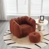 Soft Bean Bag Chair with High Resilient Foam(Chips)for living room and bedroom,Comfortable Square Lazy Sofa with Footstool, Cover for Adults to Gaming