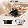 VEVOR Slow Cooker, 6QT 240W Electric Slow Cooker Pot with 3-Level Heat Settings, Digital Slow Cookers with 20 Hours Max Timer, Locking Lid