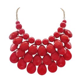 Jane Stone Fashion Statement Collar Necklace Vintage Openwork Bib Costume Jewelry (size: N0058001R50)