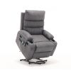 21"seat width,large size Electric Power Lift Recliner Chair Sofa for Elderly, 8 point vibration Massage and lumber heat, Remote Control