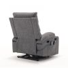 21"seat width,large size Electric Power Lift Recliner Chair Sofa for Elderly, 8 point vibration Massage and lumber heat, Remote Control