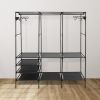 Home, Storage Rack Clothes Rack Heavy Duty Clothes Rack for Hanging Clothes, Rack, Wooden Stereo Rack Self-Standing Wardrobe Wardrobe Rack