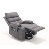 21"seat width,large size Electric Power Lift Recliner Chair Sofa for Elderly, 8 point vibration Massage and lumber heat, Remote Control