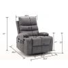 21"seat width,large size Electric Power Lift Recliner Chair Sofa for Elderly, 8 point vibration Massage and lumber heat, Remote Control