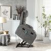 21"seat width,large size Electric Power Lift Recliner Chair Sofa for Elderly, 8 point vibration Massage and lumber heat, Remote Control